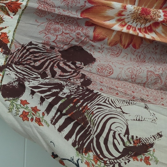 julie G. Y2K fit flare girly floral zebra sequin Sleeveless Dress - Multicolor M - Picture 9 of 11